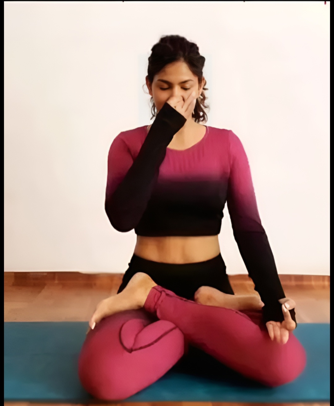 A focused dancer during practice